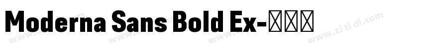 Moderna Sans Bold Ex字体转换